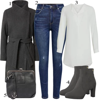Outfit sa Crna Traper Jakna VERO MODA "Tvoj otmjeni outfit"