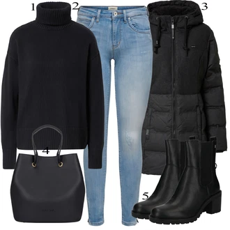 outfit mit Črna Zimska Jakna Ragwear "1"