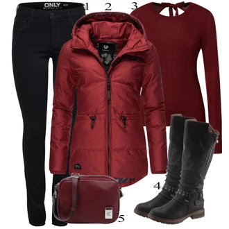 outfit mit Črna Škorenj Rieker "1"