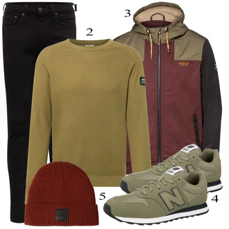 outfit mit Zelena/Siva Superga New Balance "Priložnostna oblačila"