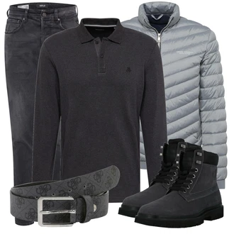 Outfit mit Schwarz Hose Replay "Praktischer Look"