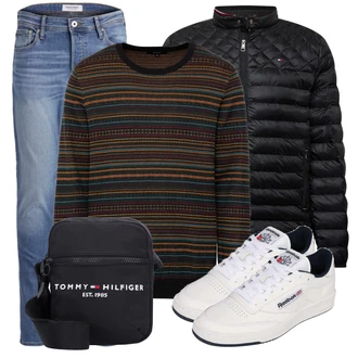 Outfit mit Grau Sneaker/Leder Sneaker Reebok Classic "Praktischer Look"