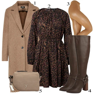 outfit mit Rjava Plašč Only "1"