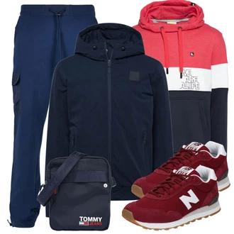 Outfit mit Lila Sneaker/Leder Sneaker New Balance "Sportliches Outfit"
