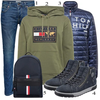outfit mit Črna Čevlj Superga Rieker "Praktičen videz"