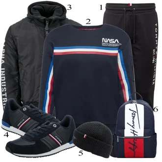 outfit mit Črna Pletenina Alpha Industries, Črna Alpha Industries "Praktičen videz"