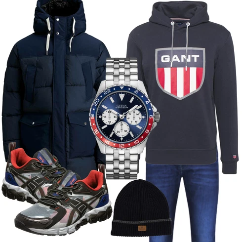 Weiß WinterJacke Jack & Jones kombinieren mit Jeans Tommy Hilfiger