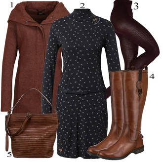 Jesenske Outfiti mit Črna Obleka Ragwear "1"