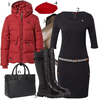outfit mit Rdeča Zimska Jakna Ragwear "1"