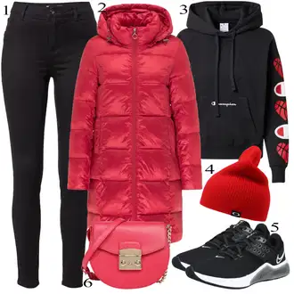 outfit mit Črna Čevlj Superga Nike "1"