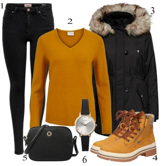 Zimske Outfiti mit Rjava Škorenj Tom Tailor "1"