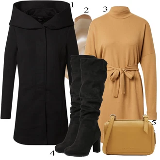 Zimske Outfiti mit Rjava Obleka Noisy may "1"