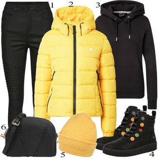 Outfit sa Žuta Traper Jakna Superdry "Tvoj otmjeni outfit"