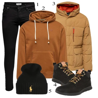 outfit mit Črna Škorenj Timberland "Priložnostna oblačila"