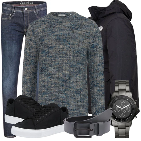 Schwarz/Blau Jeans MAC kombinieren