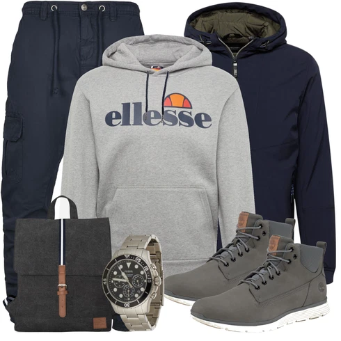 Blau Rucksack Johnny Urban kombinieren
