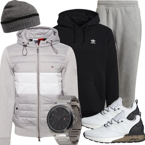 Grau Hose Große Größe Adidas Originals kombinieren