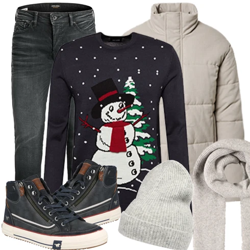 Grau Schal DAN FOX APPAREL kombinieren mit Grau Sommerjacke DAN FOX APPAREL