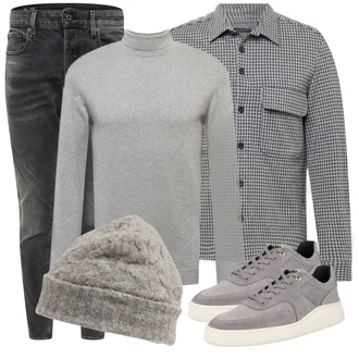 Outfit mit Grau Casual Hemd Drykorn "Alltagsoutfit"