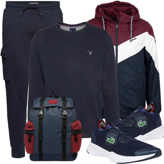 Outfit mit Schwarz Sneaker Lacoste "Alltagsoutfit"