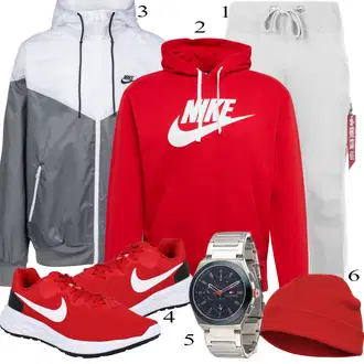 outfit mit Rdeča Čevlj Superga Nike "Športna oblačila"