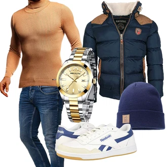 Outfit mit Blau Hut/Winter Parka Michael Heinen "Alltagsoutfit"