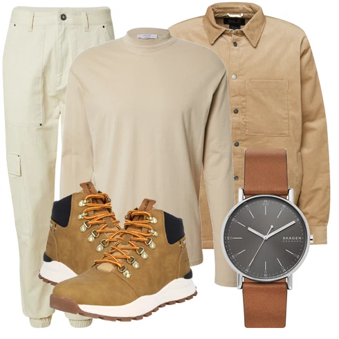 Grau/Rosa/Beige/Blau Sweatshirt DAN FOX APPAREL kombinieren