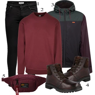 outfit mit Rdeča Torba Alpha Industries "Priložnostna oblačila"