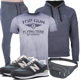 Outfit mit Hoodie Top Gun, T-Shirt Top Gun "Alltagsoutfit"