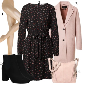 Zapínání na knoflíky Dlouhé Outfit s Černá Košilové šaty About You "Moderní business outfity"