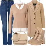 Béžové Guess kozačky outfity image