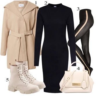 Outfit s Šedá Kozačka S.Oliver "Módní zimní outfit"