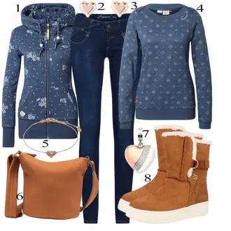 Outfity na zimu s Hnědá Kozačka ESPRIT "Zimní outfity"