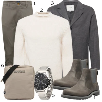 outfit mit Siva Škorenj Timberland "Službena oblačila"