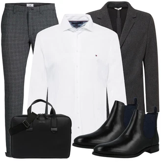 Outfit mit Schwarz Stiefel Ted Baker "Buro Outfit"