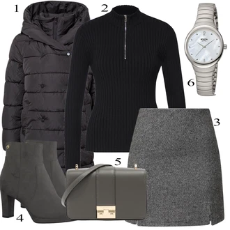 Normální Outfit s Zimní bota About You "Elegantní vzhled"