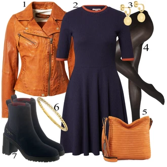 Outfit sa Crna Hulahopke Swedish Stockings "Moderan zimski outfit"