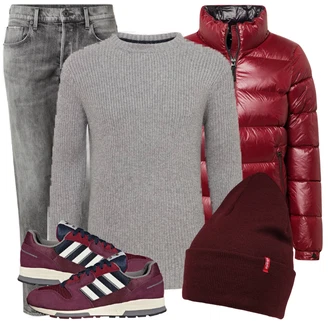 Outfit mit Schwarz WinterJacke Superdry "Cool für die Freizeit"