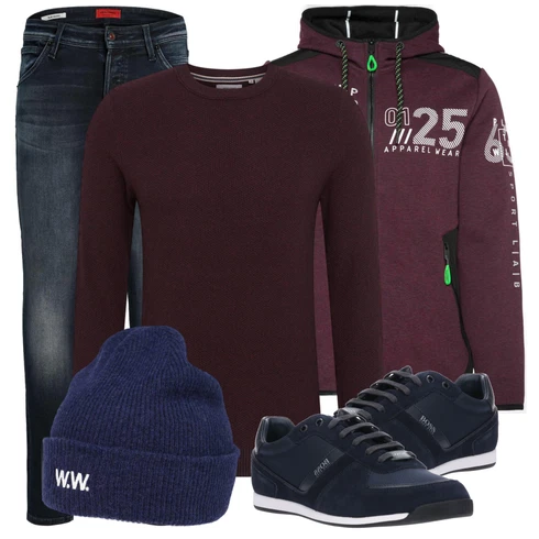 Weiß Große Größe Sweatmode Camp David kombinieren