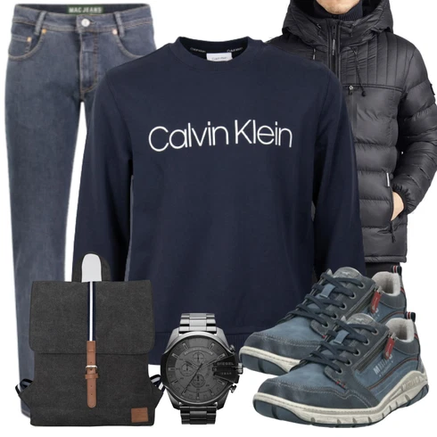 Blau Rucksack Johnny Urban kombinieren