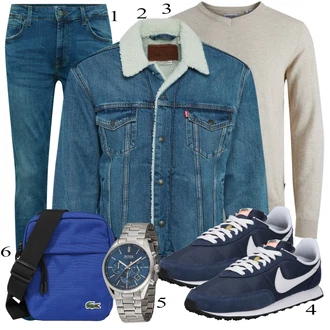outfit mit Turkizna Denim Jakna "Priložnostna oblačila"