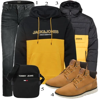 outfit mit Rjava Škorenj Timberland "Praktičen videz"