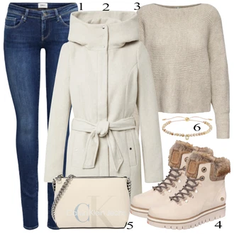 outfit mit Roza/Bež/Modra Škorenj Dockers by Gerli "1"
