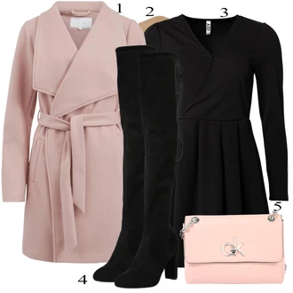 Outfit s Šaty JdY "Elegantní vzhled"