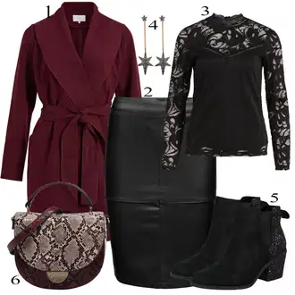 Outfit sa Crna Obuća TOMS "Elegantan zimski outfit"