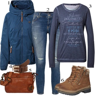 outfit mit Rdeča Škorenj Tom Tailor "1"