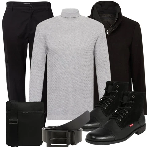 Schwarz Sommerjacke Matinique kombinieren mit Grau Strickjacke Lindbergh