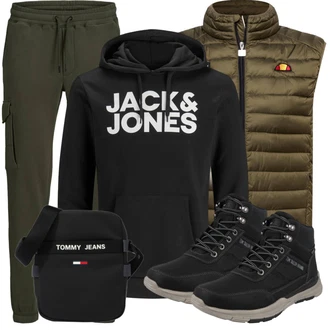 Outfit mit Schwarz Stiefel Tom Tailor "Freizeit Outfit"