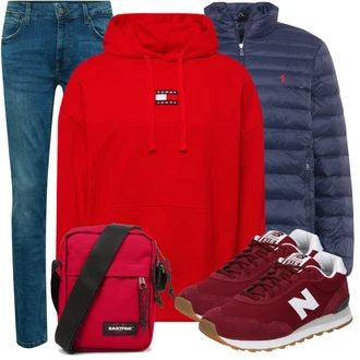 Outfit mit Lila Sneaker/Leder Sneaker New Balance "Freizeit Outfit"