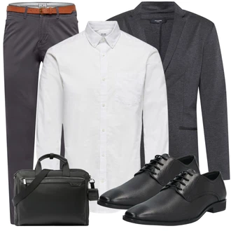 Outfit mit Schwarz Anzug Jack & Jones "Freizeit Outfit"